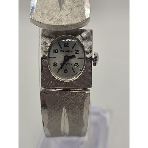 Working Vintage 17 Jewels Pilgrim Bracelet Peek A Boo Mechanical Watch main image 7